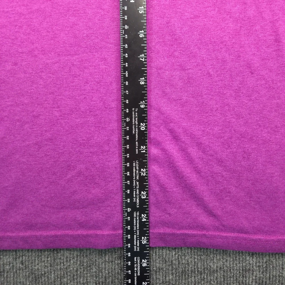 Nike Dri-FIT V-Neck Training Shirt Womens Large Purple Short Sleeve Athletic Top